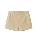 Nou Nelle Tan Crushed Velour Shorts
