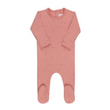 Aurora Pink Vintage Floral Collection Footie