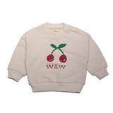 Wander & Wonder Ecru Cherry Baby Sweatshirt