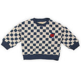 Wander & Wonder Ecru Check Baby Sweatshirt