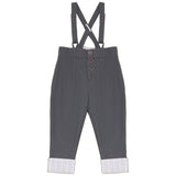 Calla Lili Grey Suspender Pants
