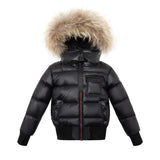 Ellabee Black Raccoon Red Zipper Celine Down Coat