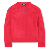 DKNY Fuschia Metal Plate Sweater