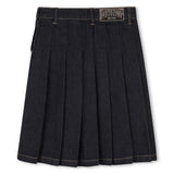 DKNY Denim Patches Pleated Skirt
