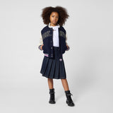 DKNY Denim Patches Pleated Skirt