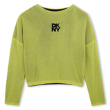 DKNY Yellow Black Reversible Sweater