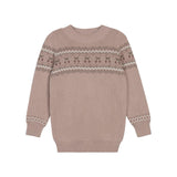 Looms Ivory Mauve Fair Isle Collection Sweater