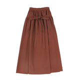 Valentina Rust Gathered Tie Maxi Skirt