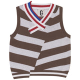 G-Degree Camel Stripe Rib Detail Vest
