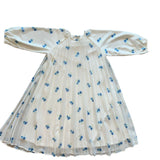 Alitsa Blue Floral Pleated Dress