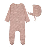Lilette Pale Pink Mini Flora Print Footie Set