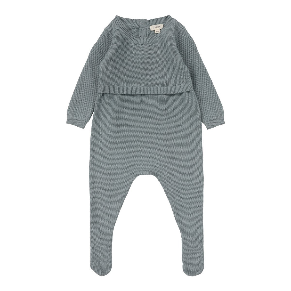 Analogie Dusty Blue Knit Footie