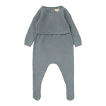 Analogie Dusty Blue Knit Footie