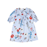 Bamboo Blue Stripe Floral Dress