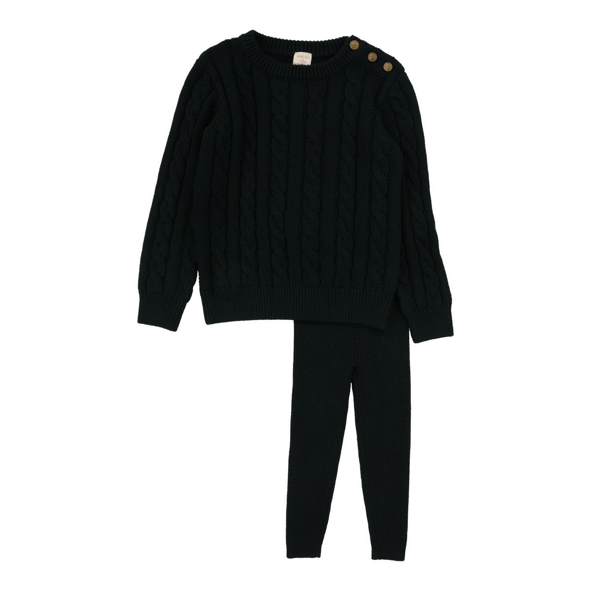 Analogie Hunter Green Cable Knit Set