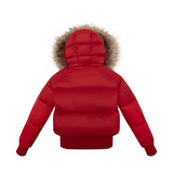 Ellabee Red Raccoon Emma Down Bomber Coat