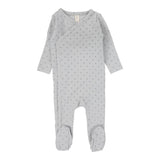 Lilette Pale Blue Diamond Dot Footie