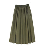 Valentina Green Canvas Cargo Skirt