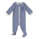 Coco Blanc Blue Striped Striped Footie