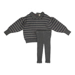 Analogie Mid Grey Multi Floral Knit Set