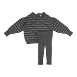 Analogie Mid Grey Multi Floral Knit Set
