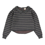Analogie Mid Grey Multi Floral Knit Sweater