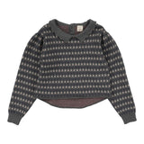 Analogie Mid Grey Multi Floral Knit Sweater