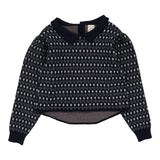 Analogie Navy Multi Floral Knit Sweater
