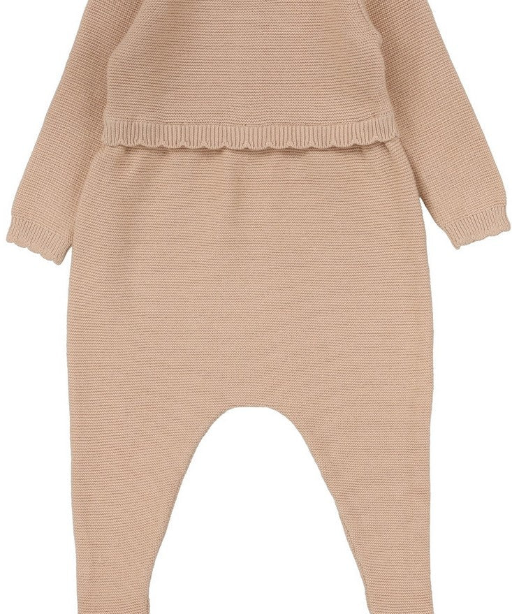Analogie Dusty Pink Knit Footie