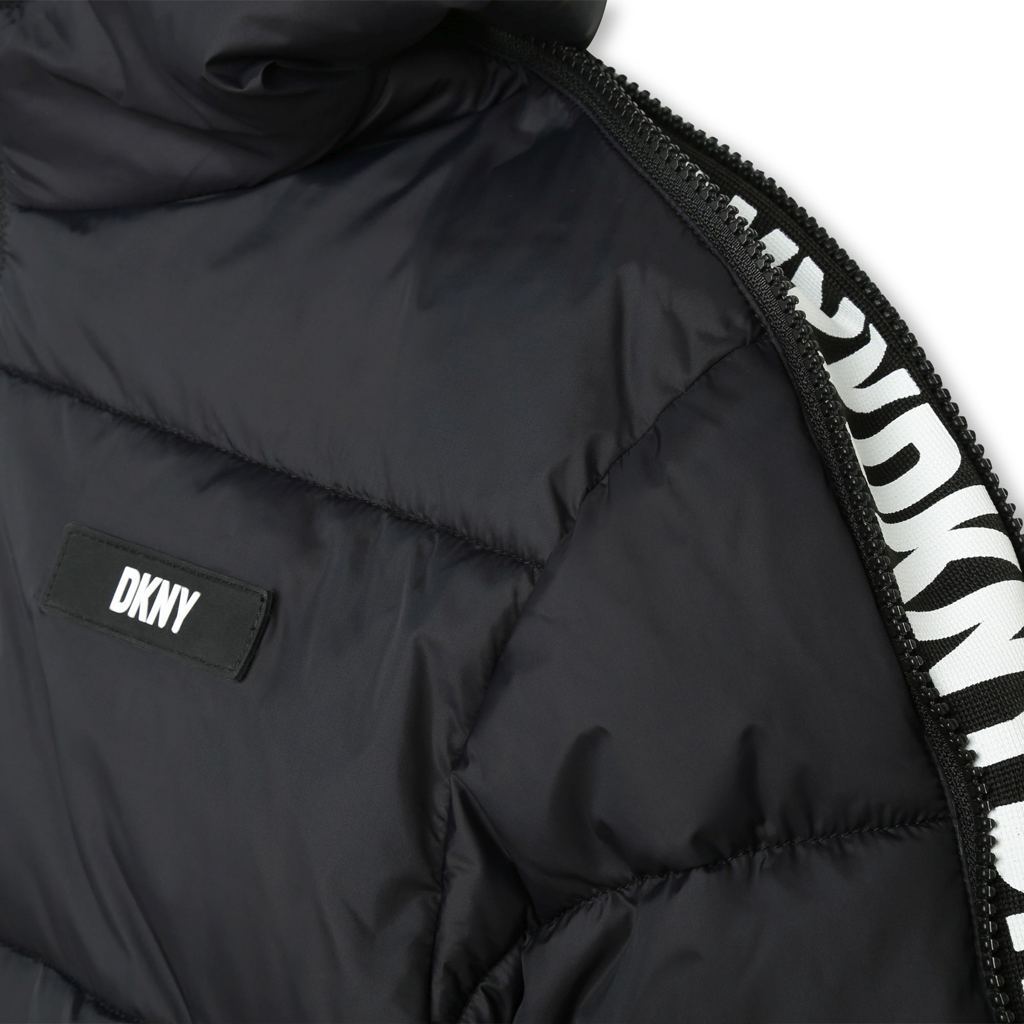 DKNY Black Padded Down Coat