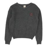 Analogie Mid Grey Knit Vneck Sweater 