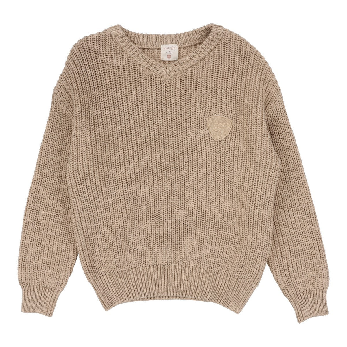 Analogie Oat Knit Vneck Sweater 