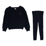Analogie Navy Knit VNeck Toddler Set