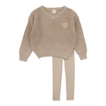 Analogie Oat Knit VNeck Toddler Set