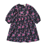 Louis Louise Black Twill Bouquet Mahani Dress