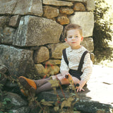 Le Bourdon Brown Peter Pan Collared Blouse