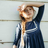 Farren and Me Navy Tennis Short Sleeve Sailor Dress