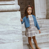 Coco Blanc Blue Plaid Dress