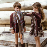 Coco Blanc Burgundy Ruffle Cardigan
