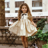 Coco Blanc Gold Jaquard Dress