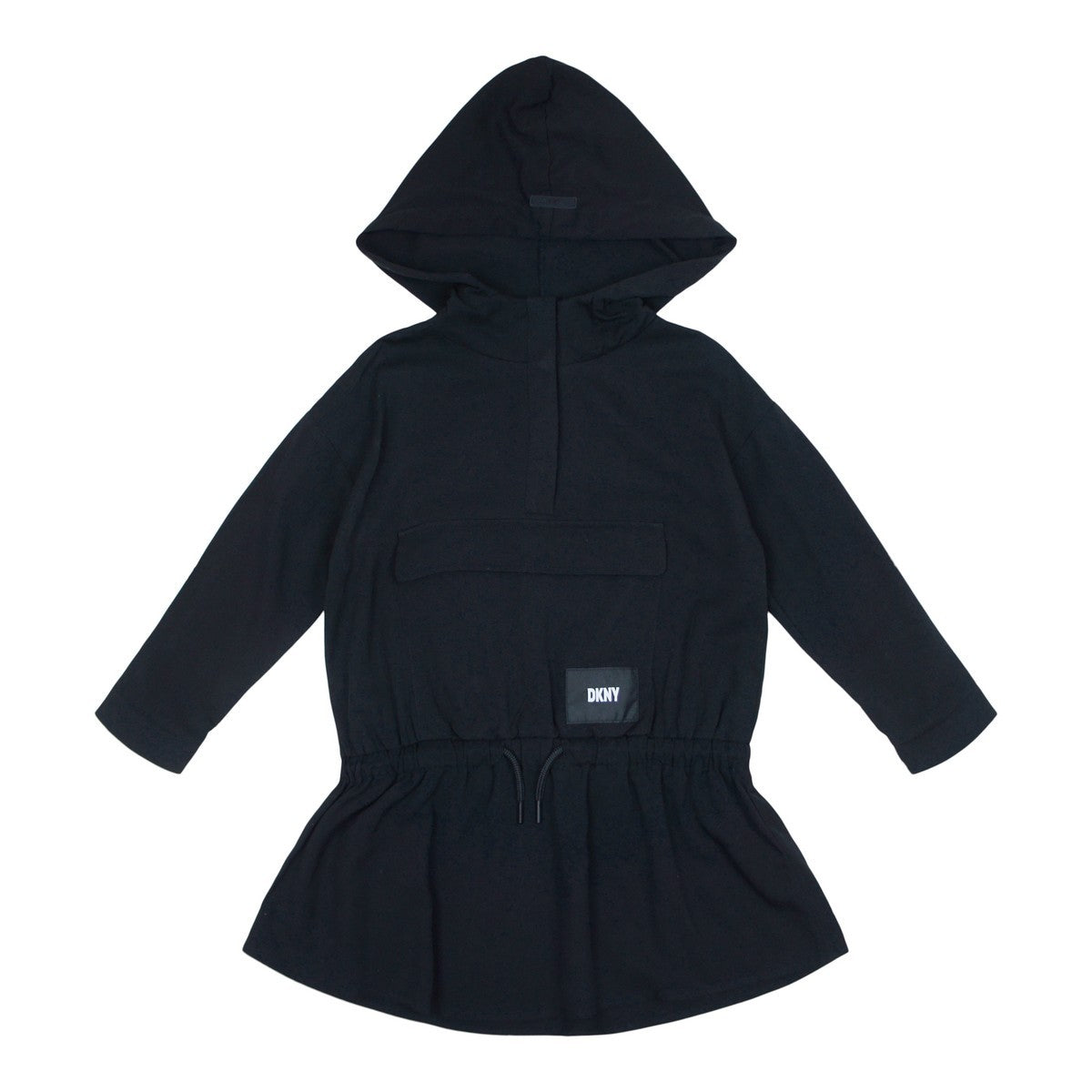 DKNY Black Lyocell Hoodie Dress
