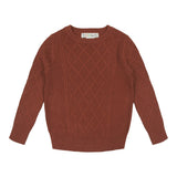 Teela Rust Cable Sweater