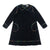 Teela Black Zig Zag Stitch Velour Nightgown