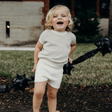 Sweet Threads Off-White Kovy Shorts Knit