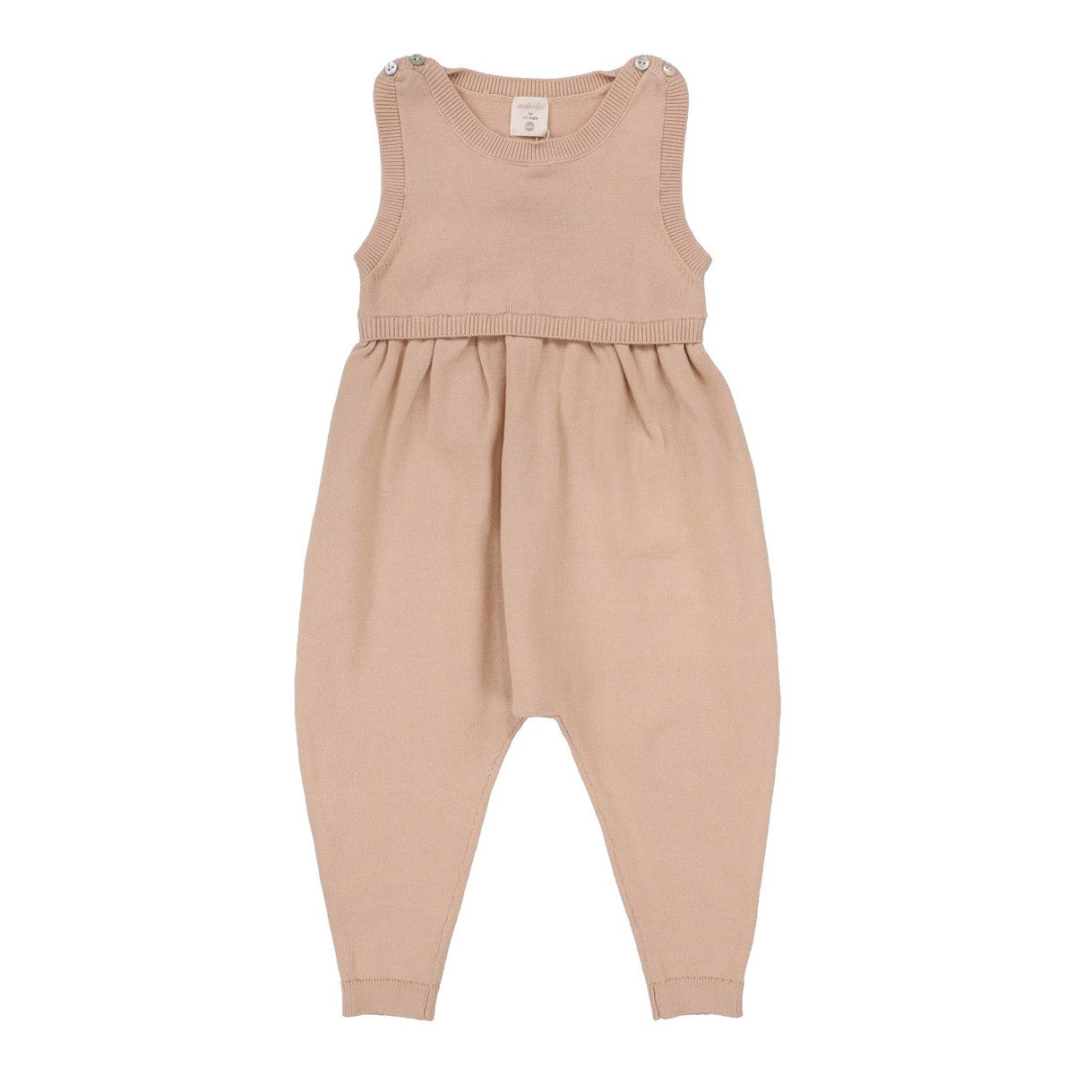Analogie Dusty Pink Knit Overalls 