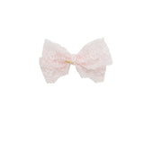 Project 6 Light Pink Dahlia Lace Bow Clip