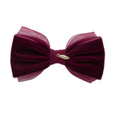 Project 6 Burgundy Wine Demi Velvet Bow Clip