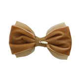 Project 6 Golden Demi Velvet Bow Clip