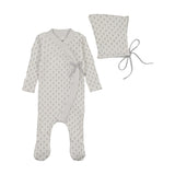 Bee & Dee Blue Double Print Footie Set