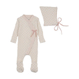 Bee & Dee Pink Double Print Footie Set